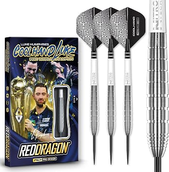RED Dragon Luke Humphries TX Series Premium Tungsten Darts Set with Flights and Stems