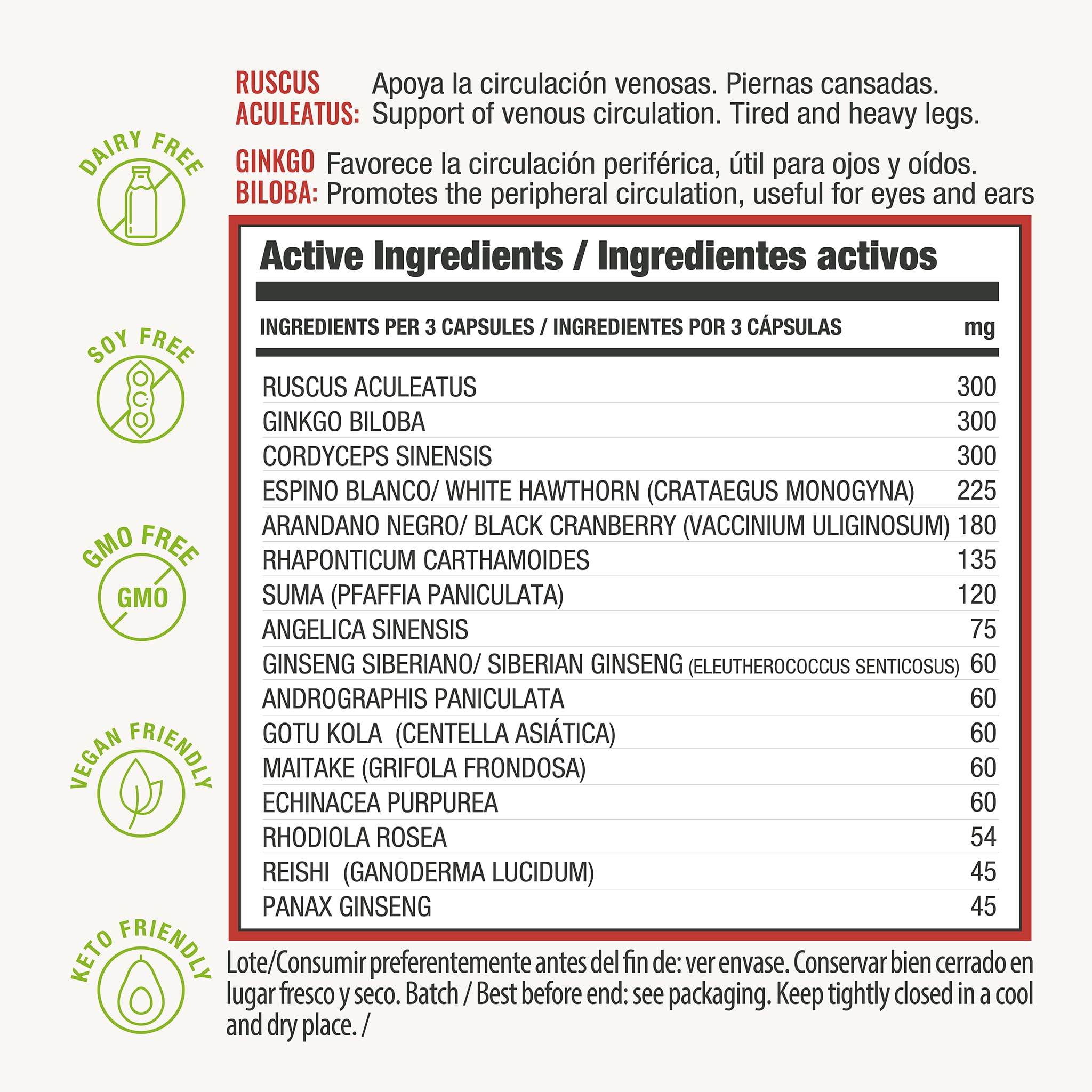 Adaptoheal Circuheal - Adaptógenos para la Circulación - 90 Cápsulas