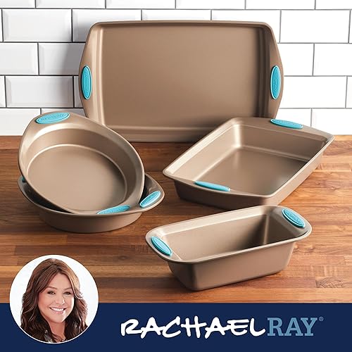 Miniatura 8 de Recipientes para horno Rachael Ray set de 5 piezas antiadherentes Azul agave