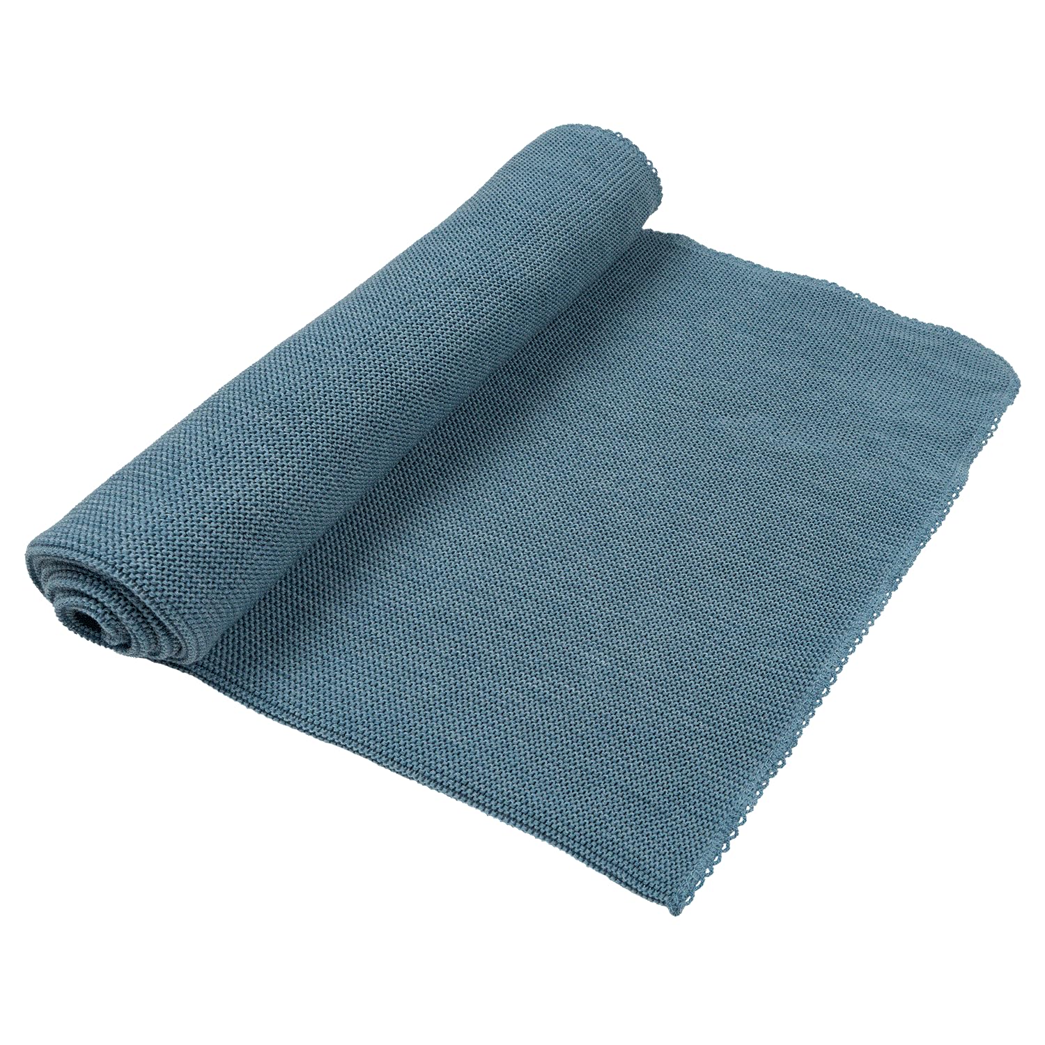 Reiff Baby-Wickeldecke, 100% Bio-Merinowolle, leicht und weich (Aqua)