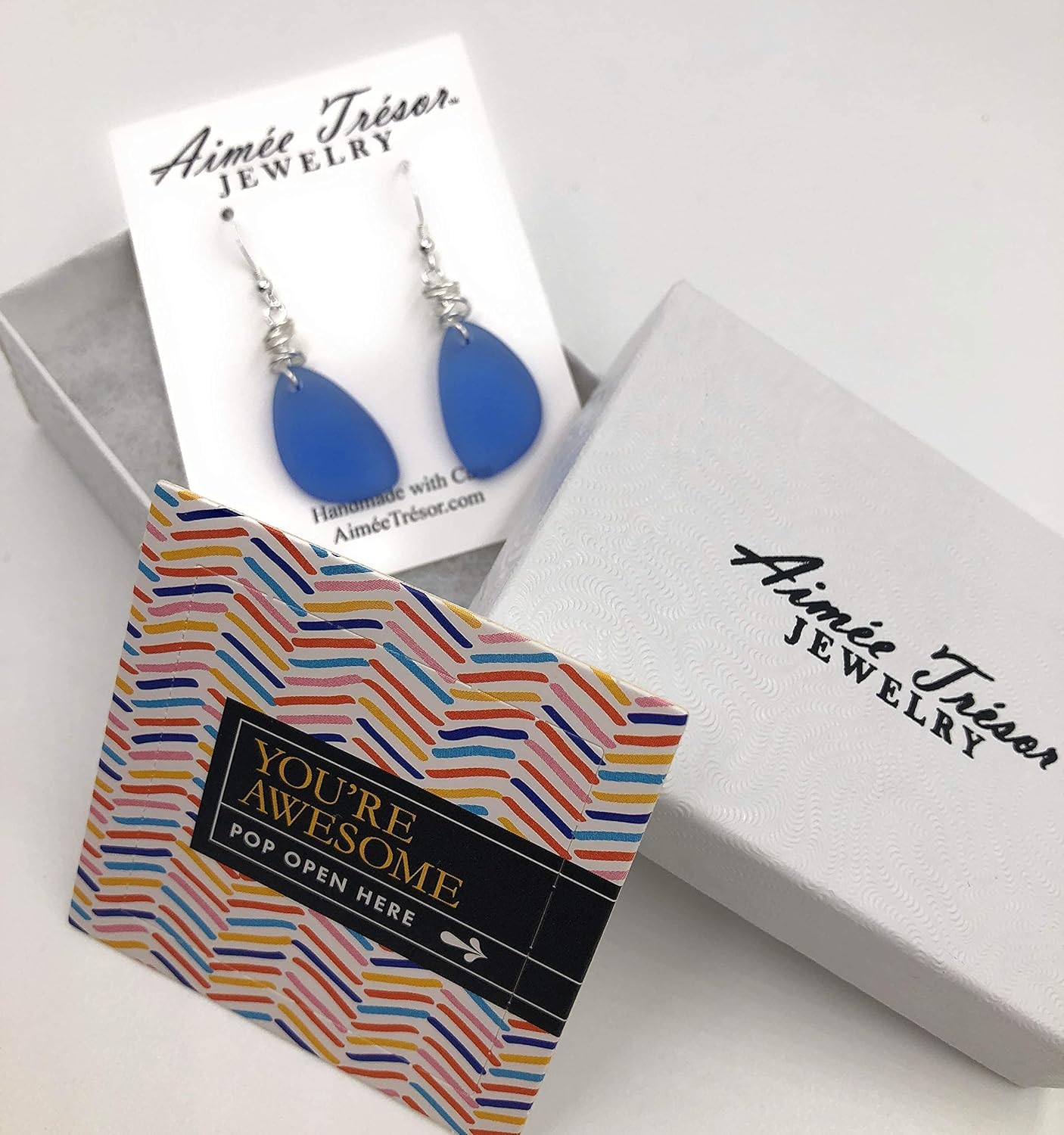 Popular Recycled Sea Glass Earrings on Sterling Silver Hooks - Image 9