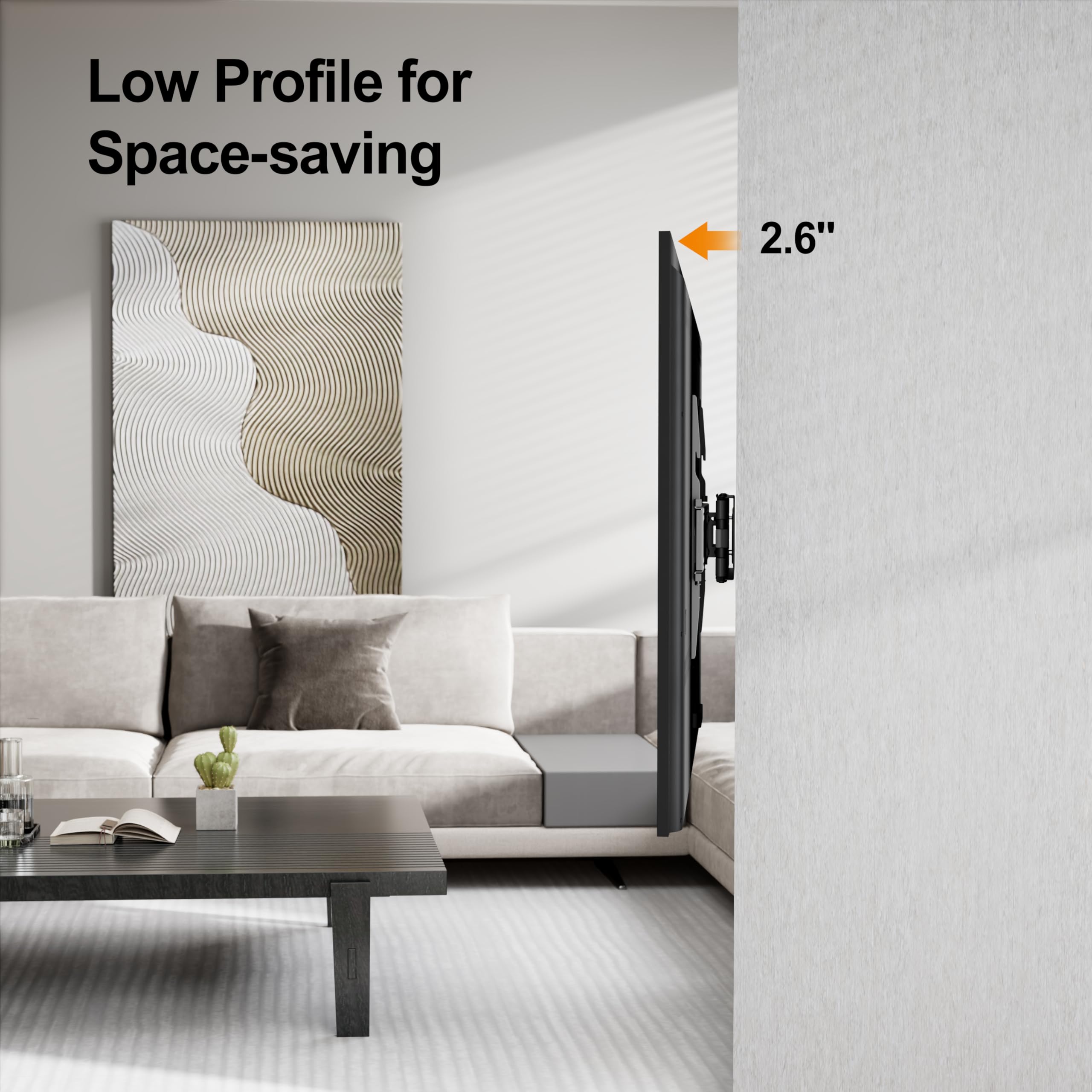 Amazon.com: Brookstone Full Motion Wall Mount for 36″–85″ TVs, 99