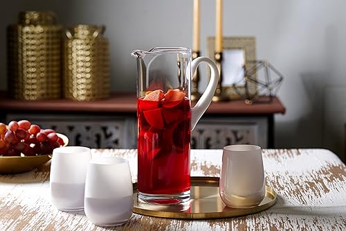 Miniatura 2 de Barski Vaso de cristal doble antiguo – Juego de 6 vasos – Vasos blancos DOF Rock – Cristal sin tallo para whisky – Bourbon – Bebidas – Vasos para