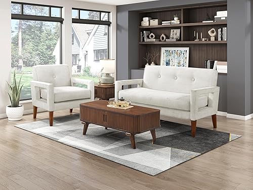 Miniatura 2 de Sofá modular Cloud Sofás seccionales con diván, sofá cama, fundas reversibles para sala de estar y dormitorio, muebles amigables tapizados, beige, 2
