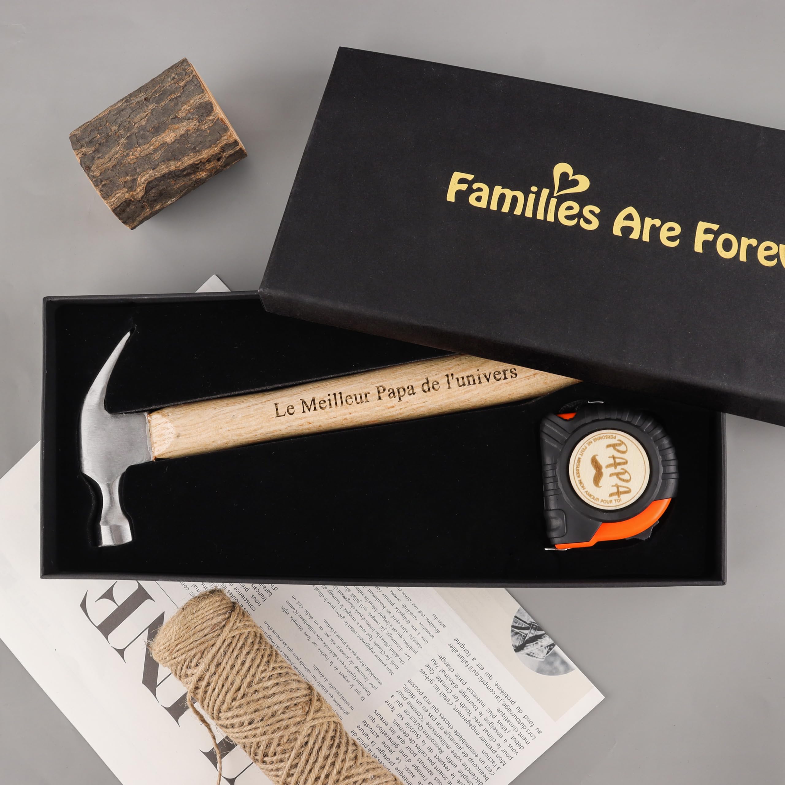 Mètre Ruban Gravé Cadeau Homme - Message Personnalisé "Personne Ne Peut Te Mesurer" - Idée Cadeau Papa, Mari, Grand-Père - 8