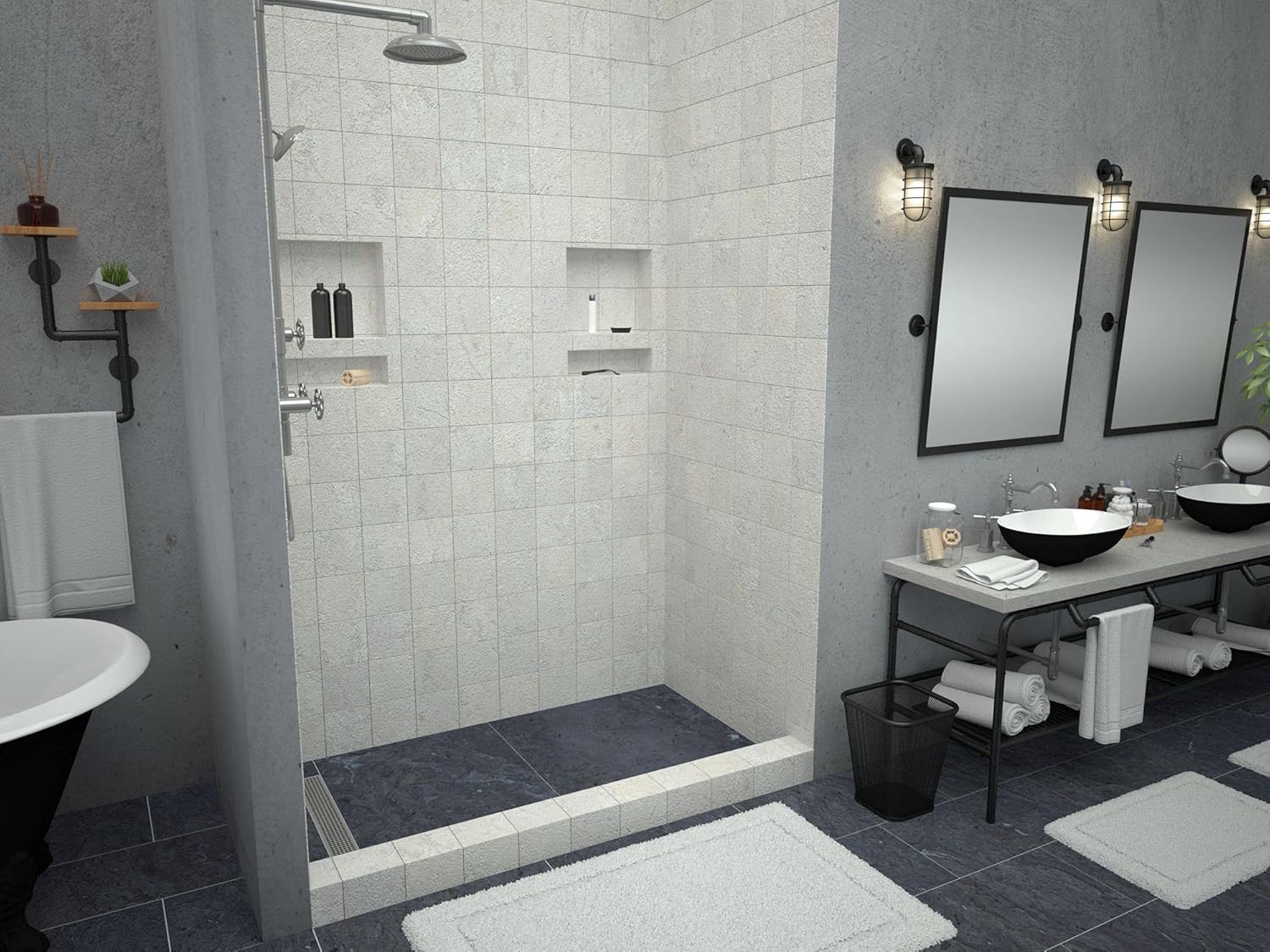 Installed Shower Pan Example