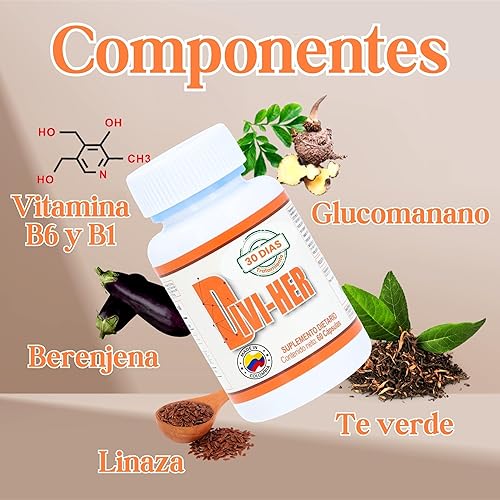 Miniatura 4 de Divi her pastillas para la ansiedad de Comer - Suplemento Natural para mejorar el metabolismo, Digestión & Estreñimiento 60 Cápsulas