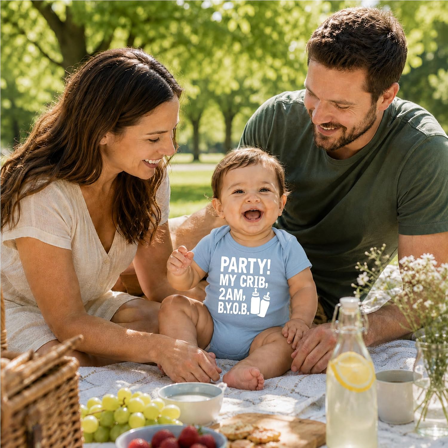 AW Fashions Party My Crib 2 AM BYOB - Funny Baby Bodysuit image 2