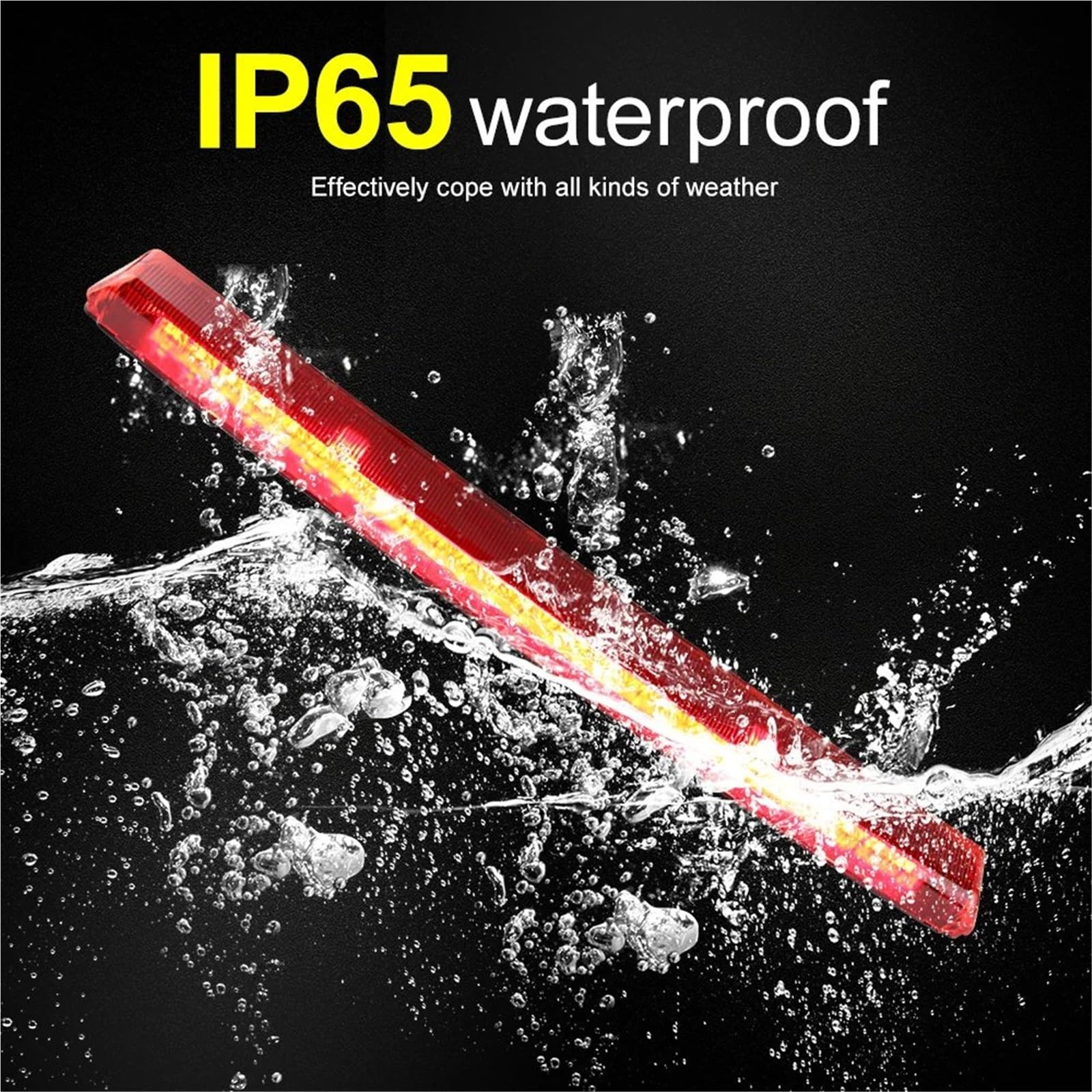 Tercera Luz Freno Trasera Tercera Luz LED Freno para VW para Scirocco para Golf Mk5 para GTI R32 para Polo Mk4, Lámpara Advertencia Tercera Parada Adicional Montaje Alto(Red Lens)