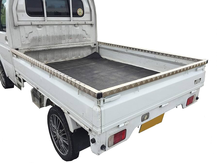 美品 da63t キャリー アオリ3点セット Amazon | キャリイ DA63T用 あおりアルミ縞板カバー（3辺セット