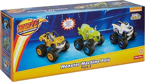 Miniatura 10 de Fisher-Price, Nickelodeon, Blaze y las máquinas monstruo, amigos máquina monstruo, paquete de 2