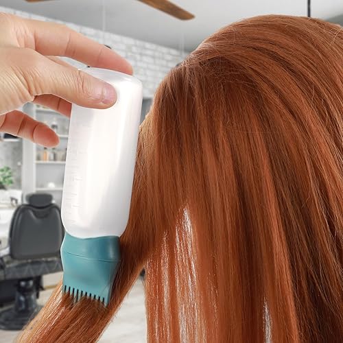 Miniatura 6 de Botella aplicadora de peine de raíz, botella aplicadora de aceite para el cabello de 6 onzas para teñir el cabello, cepillo aplicador de botella con