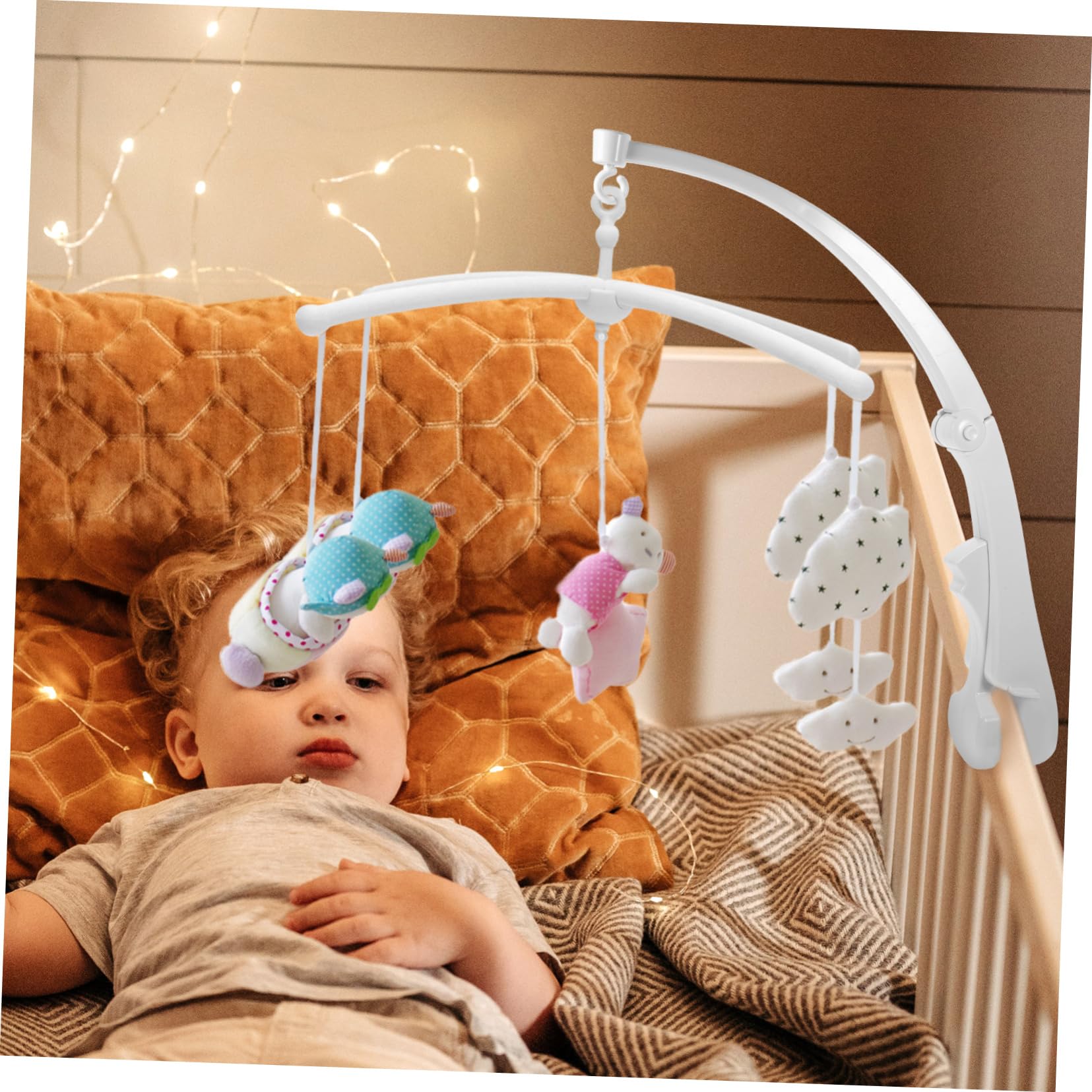 Toyvian 4pièces Support Mobile Musical Pour Berceau Bras Hanger Et Élégant Pour Décoration De Chambre Installation Facile Et Rapide
