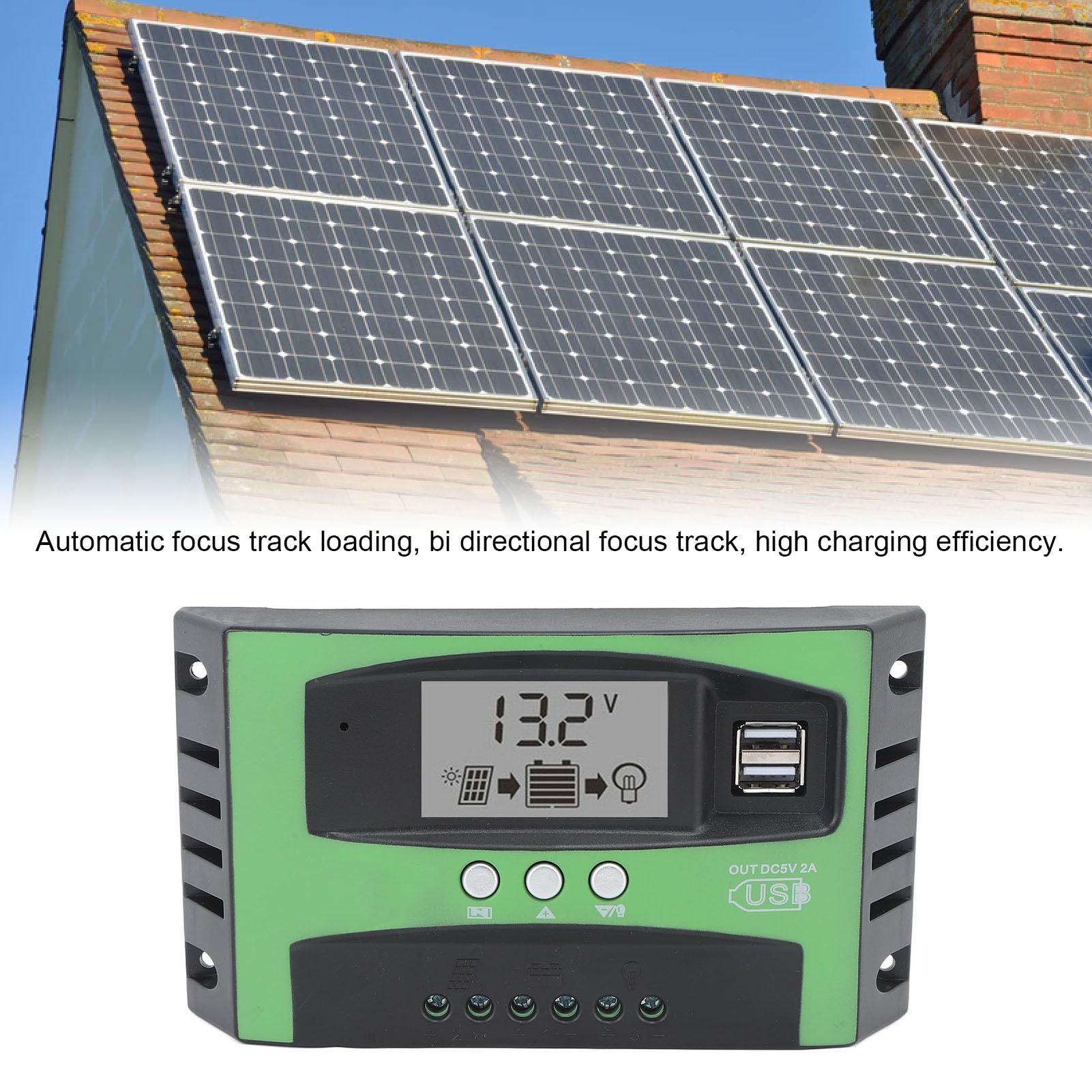 MPPT Solar Laderegler 80A Mit USB - LCD Display Für Haus & Industrie