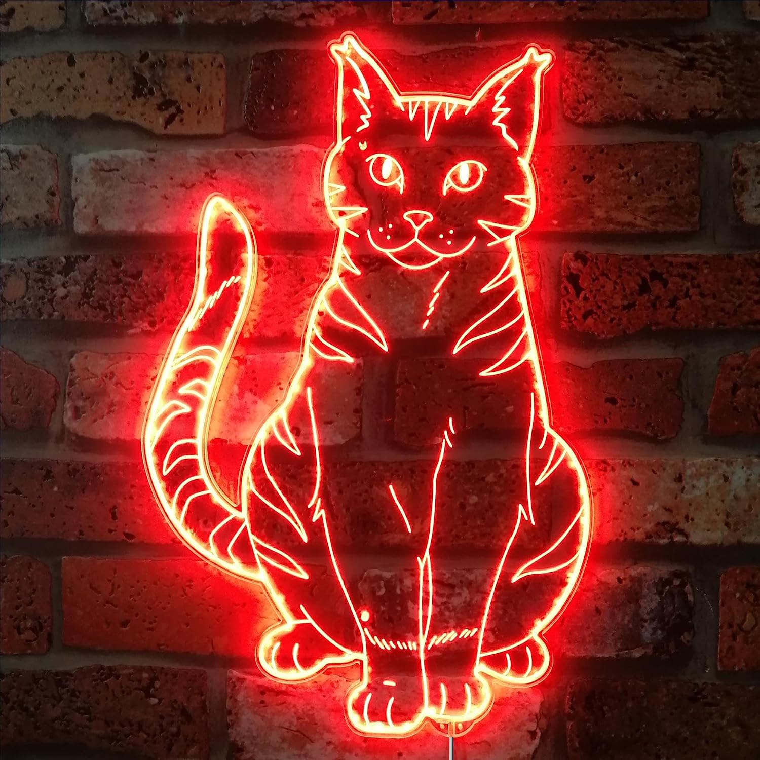 ADVPRO Cat Family Member Pet Animal RGB Dynamic Glam LED Sign - Cut-to-Edge Shape - Smart 3D Decoration - Multicolor Signage st06s43-fnd-i0023-c