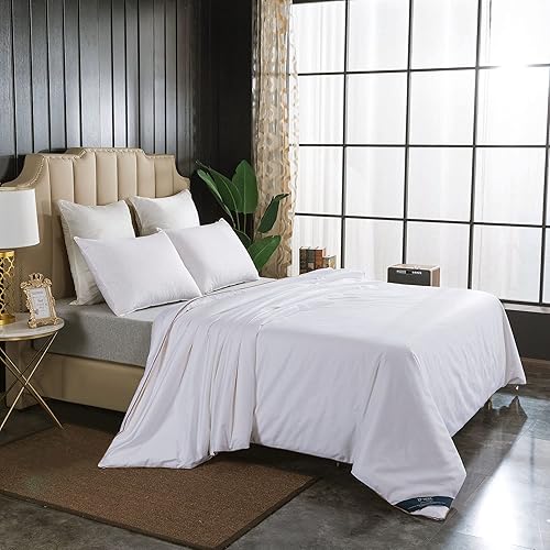 Miniatura 4 de EP Mode Edredón 100% seda de morera con exquisitos ribetes de satén (otoñoinvierno, tamaño matrimonial de 76 x 87 pulgadas)