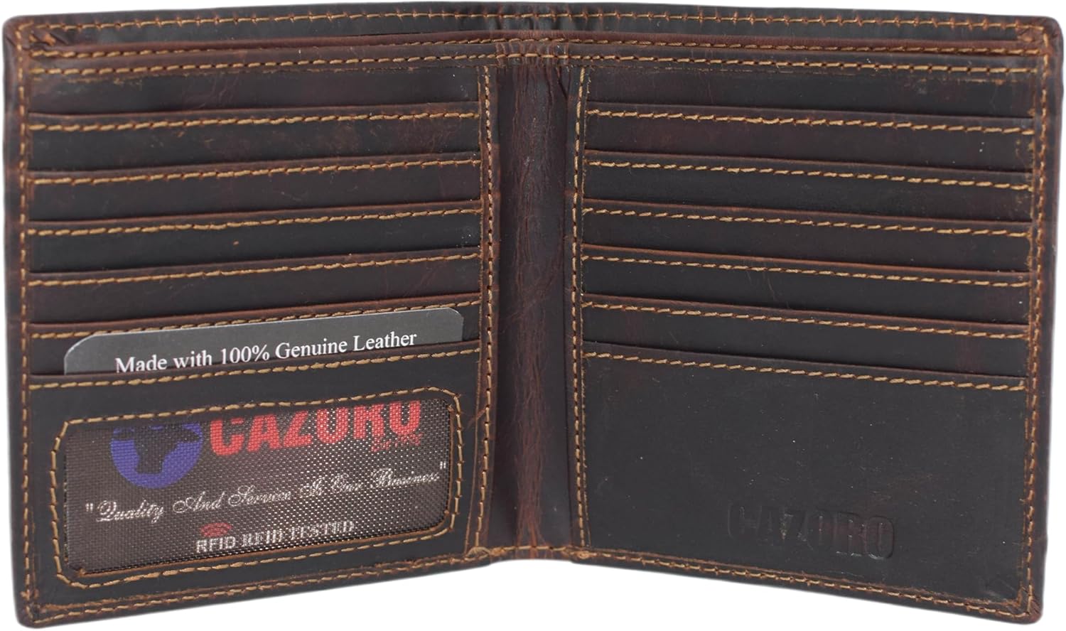 RFID Blocking Men's Slim Bifold Hipster Credit Card Premium Lambskin Leather European Wallet