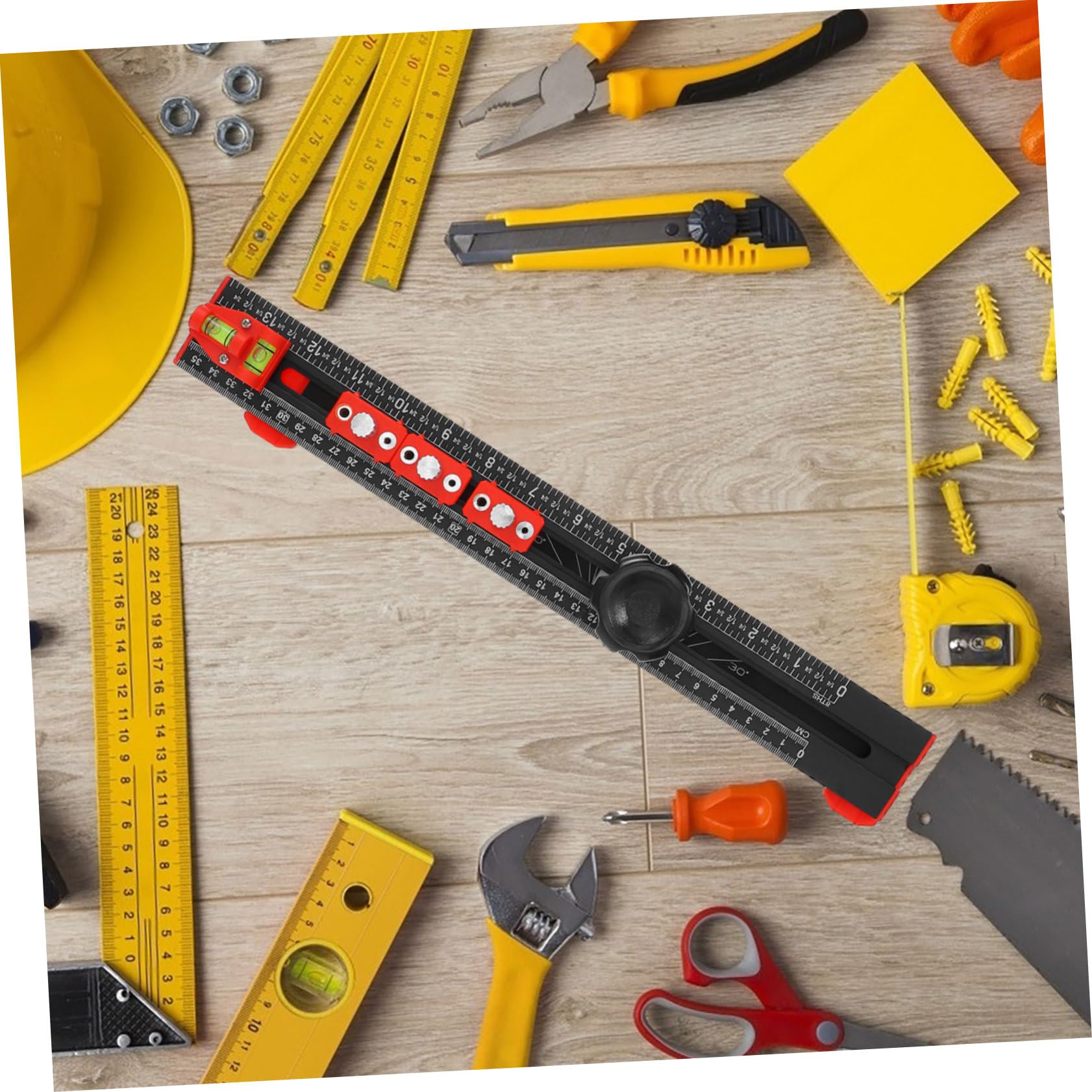 Präzisionslineal Aus Aluminiumlegierung Und Abs Für Holzbearbeitung Kantenlineal Als Werkzeug Für Schrank Und Schubladenmontage