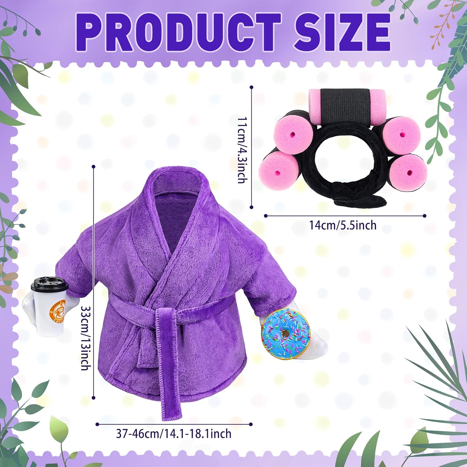 Lady Porch Goose Outfits, Spring Summer Goose Clothes Costume with Bathrobe for 17/23" Lawn Cement Geese for Garden