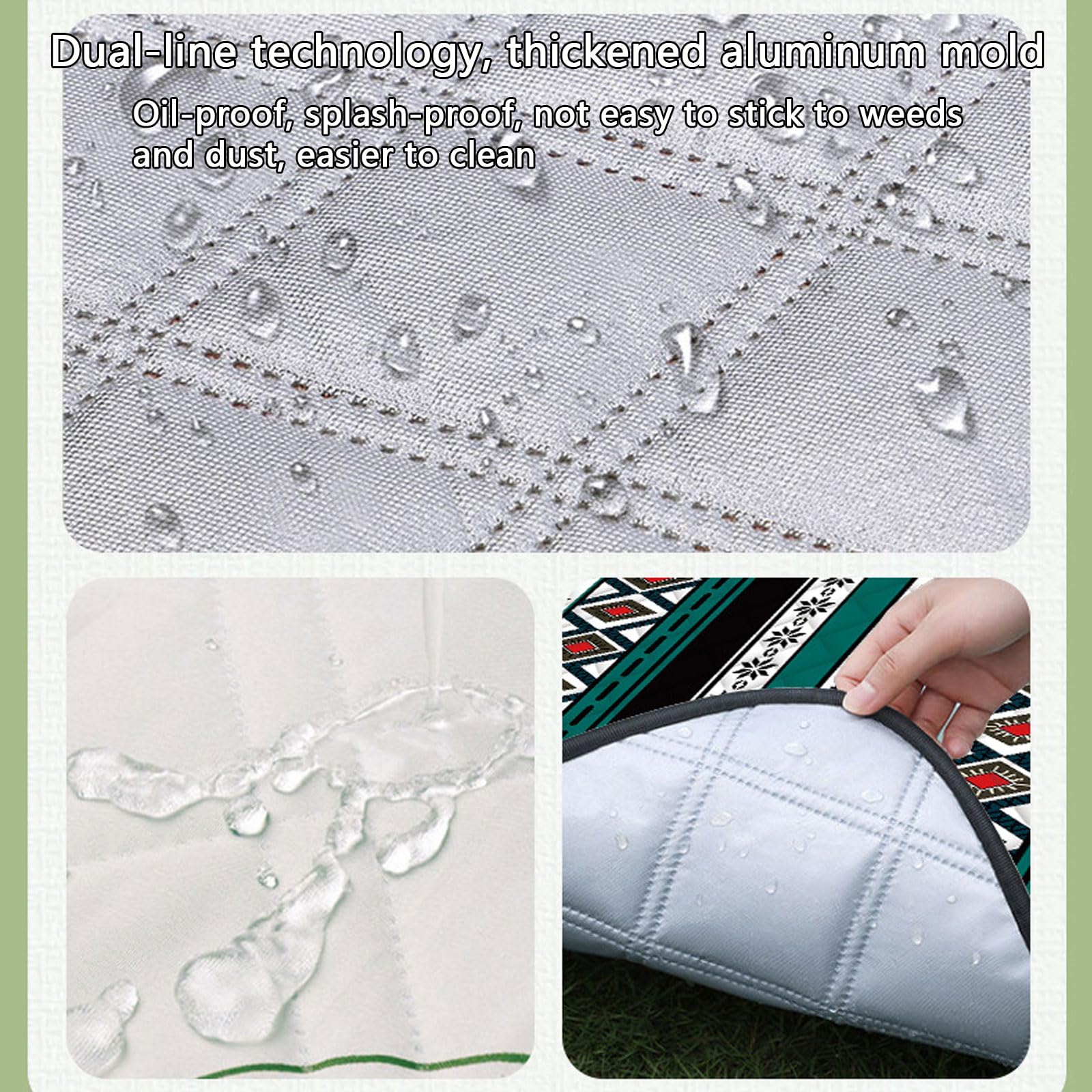 Coperte Picnic Impermeabili Pieghevoli Esterni Grandi Dimensioni Anti Sabbia 5 Strati Per Campeggio Escursioni Viaggi Parchi Concerti-Brown