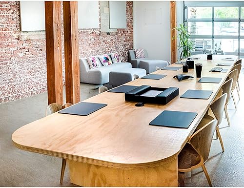 Miniatura 7 de Dacasso Almohadilla de mesa de conferencia de cuero sintético negro de 14 x 11.5 pulgadas (P1035)