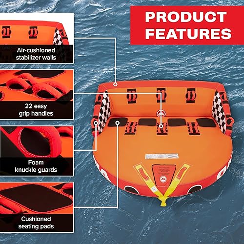 Miniatura 4 de AIRHEAD Great Big Mable  1-4 Rider Towable Tube for Boating