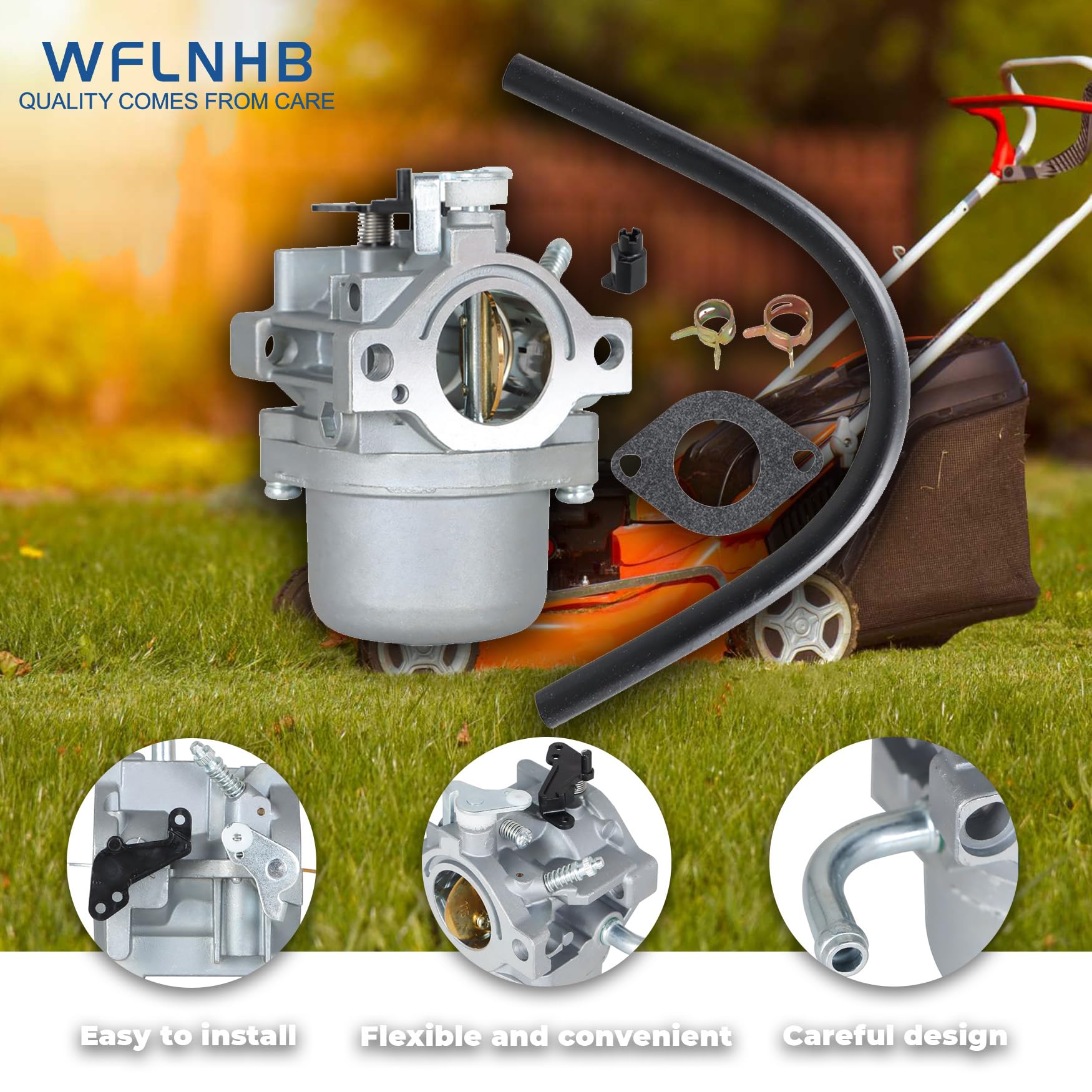 Amazon.com: WFLNHB 794653 791266 Carburetor with Gasket Fuel Line