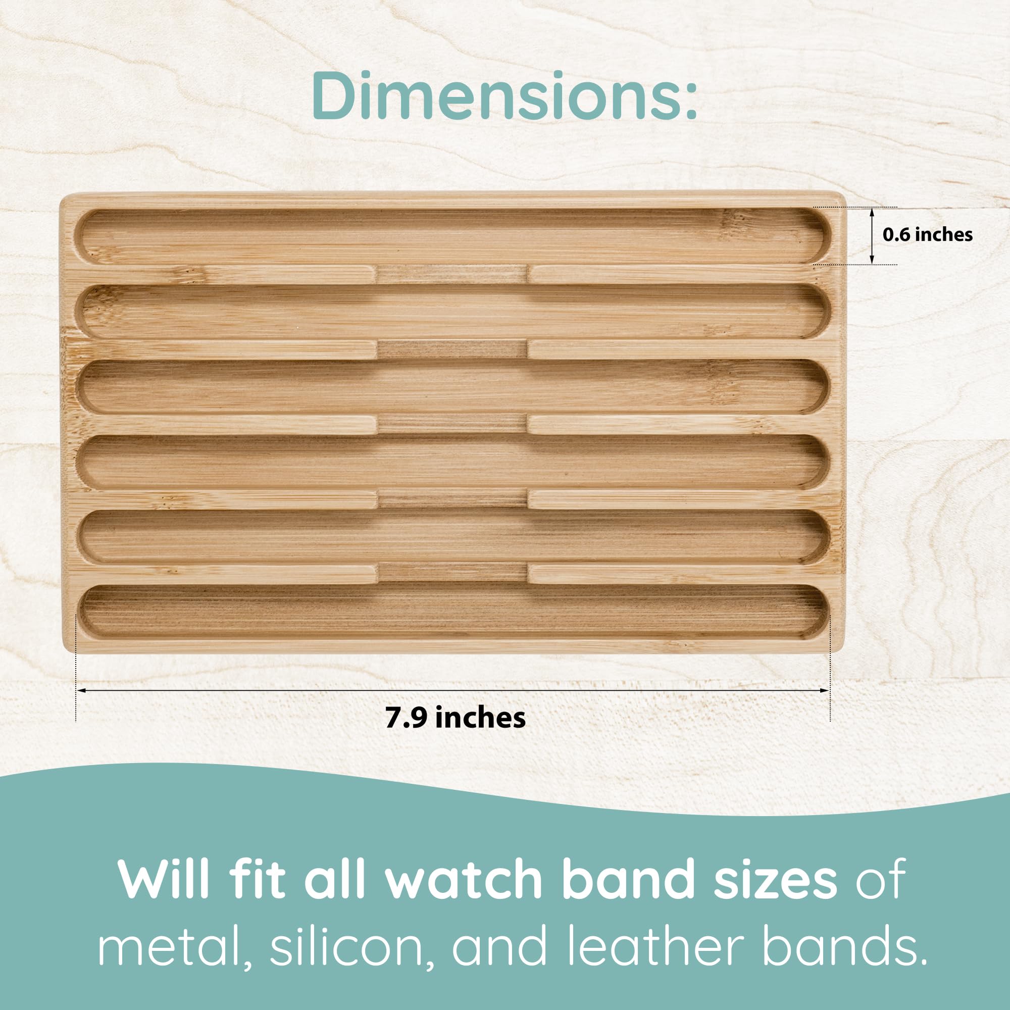Organizer do wyświetlacza paska do zegarka, drewniany pasek, portfel, kompatybilny ze wszystkimi paskami Apple Watch 38 mm, 42 mm i 44 mm (6, orzech włoski)