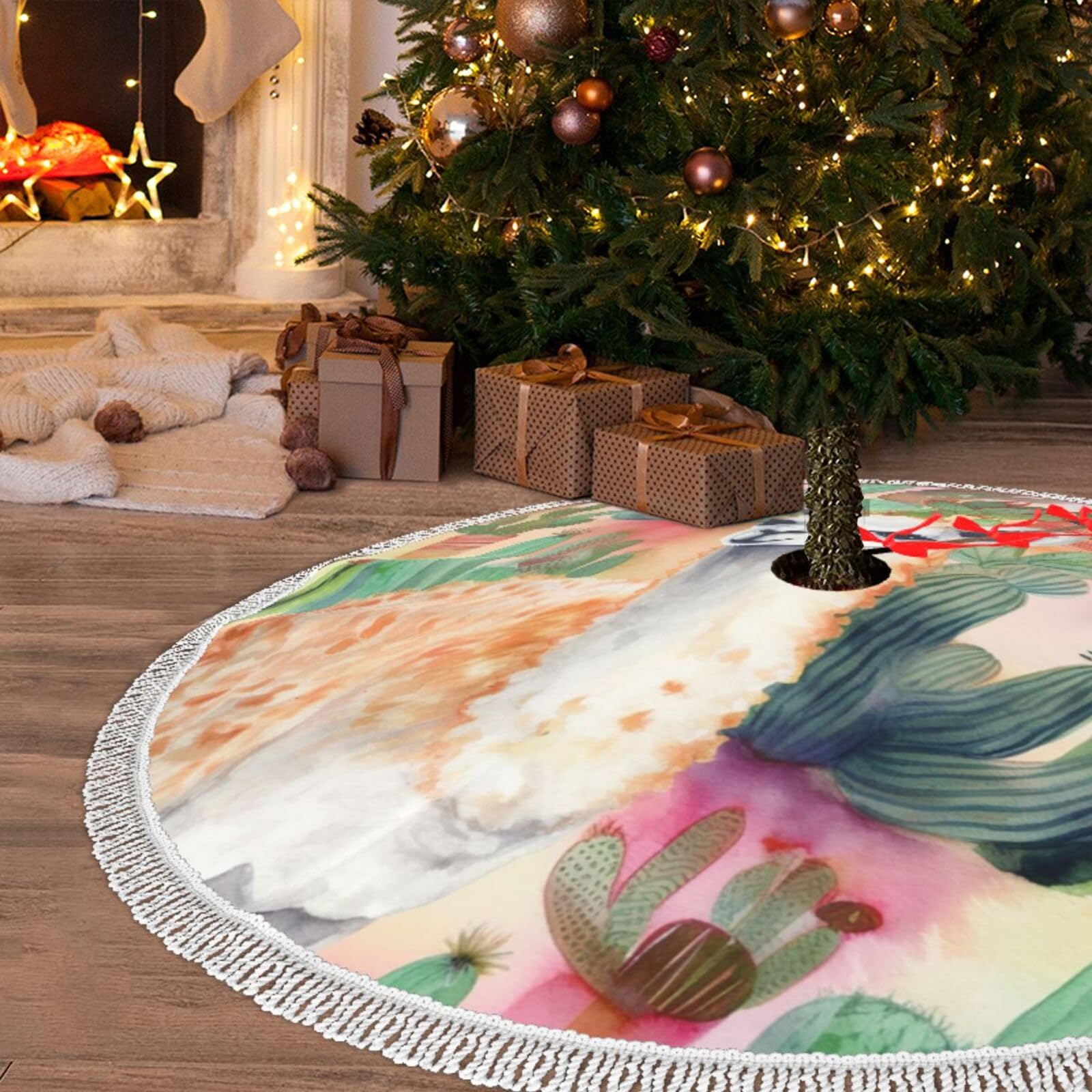 Tapis de sapin de Noël pour cacher le pied et retenir les aiguilles