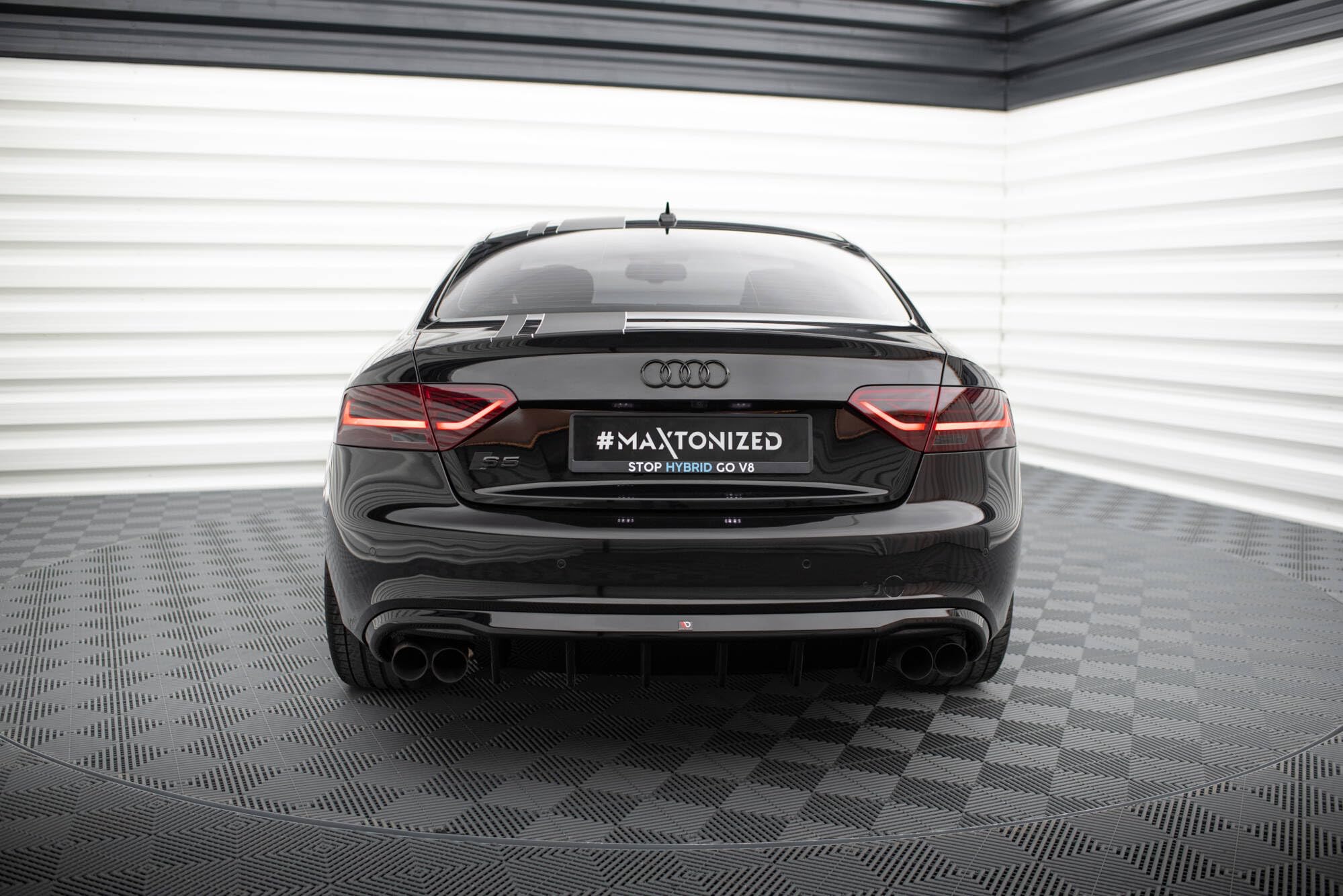 Maxton Design Heckdiffusor V.3 für Audi S5 / A5 S-Line Coupe/Cabrio B8 8T (2007-2011) Hochglanz schwarz
