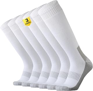 ONKE Seamless Knee High Socks for Men Heavy Duty Work Boot Over the Calf | Soft Cotton, Max Full Cushion, Moisture Wicking, Odor Control, Durable Breathable, Comfortable, Warm, Tube, Size M/L/XL 3Pack