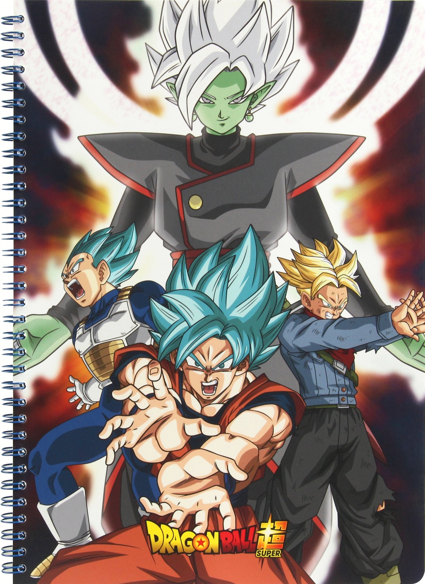 Clairefontaine 812773C - Un Cahier à Spirale visuel "Dragon Ball Super" - A4 21x29,7 cm - 240 Pages Lignées papier Blanc 90g avec 3 intercalaires, 4 visuels, livraison aléatoire