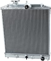 Vista 44 de 26mm AA5052 Kit de radiador de aluminio+cubierta de ventilador+relé de ventilador de termostato Compatible con 1984-2001 J-eep Cherokee XJ Comanche