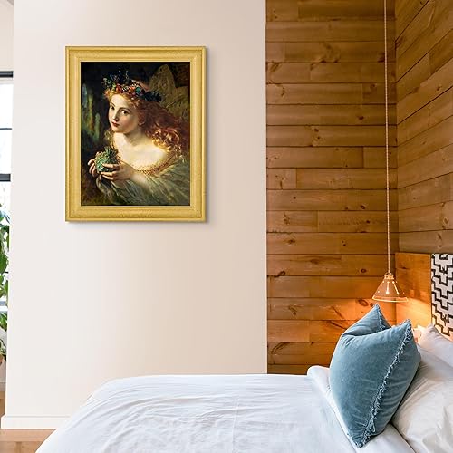 Miniatura 4 de Cabaña perdida Un retrato de un hada 1869 por Sophie Gengembre Anderson Lienzo en marco biselado dorado  Reproducción de pinturas de obras de arte