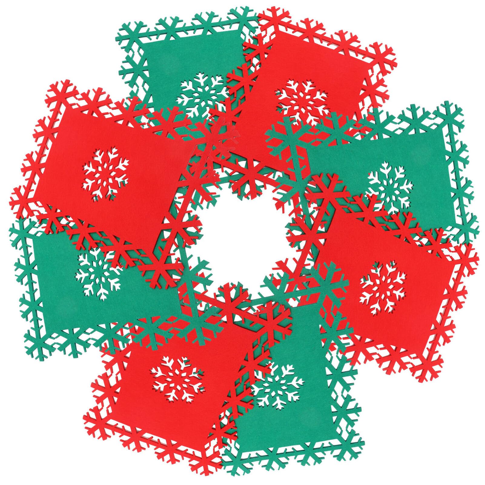 Kichvoe 24pezzi Tovaglietta di Natale Fiocco Tovagliette Riutilizzabili per Feste di Natale Decorazioni per Tavola di Casa