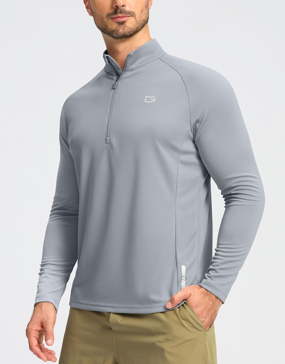 G Gradual Men's Running Shirts Long Sleeve Athletic Shirt Lightweight Quick Dry Quarter Zip Pullover for Men Workout Gym Golf - Image 2