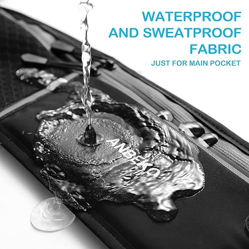 Miniatura 7 de Cinturón de correr para hombres y mujeres con extensor, paquete de cintura de gran capacidad con 4 bolsillos, senderismo, viajes, campamentos,