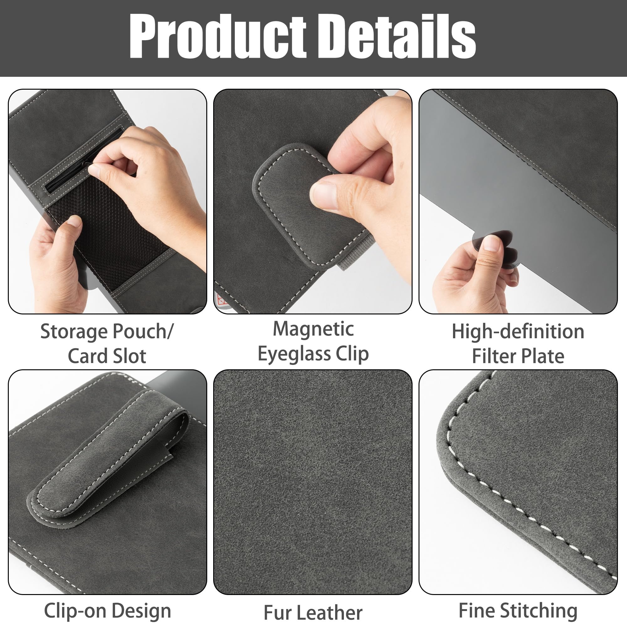 Sun Visor Extender for Car - Sun Protection Visor Clip Extension for Automotive Windshield Adjustable Auto Sunshade Blockers — view 3