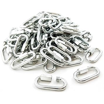 Red Hound Auto 100 Quick Link Chain Rope Cable Connectors 3 Inches Long Heavy Duty 3/8 Inches Thick 1760 Pound