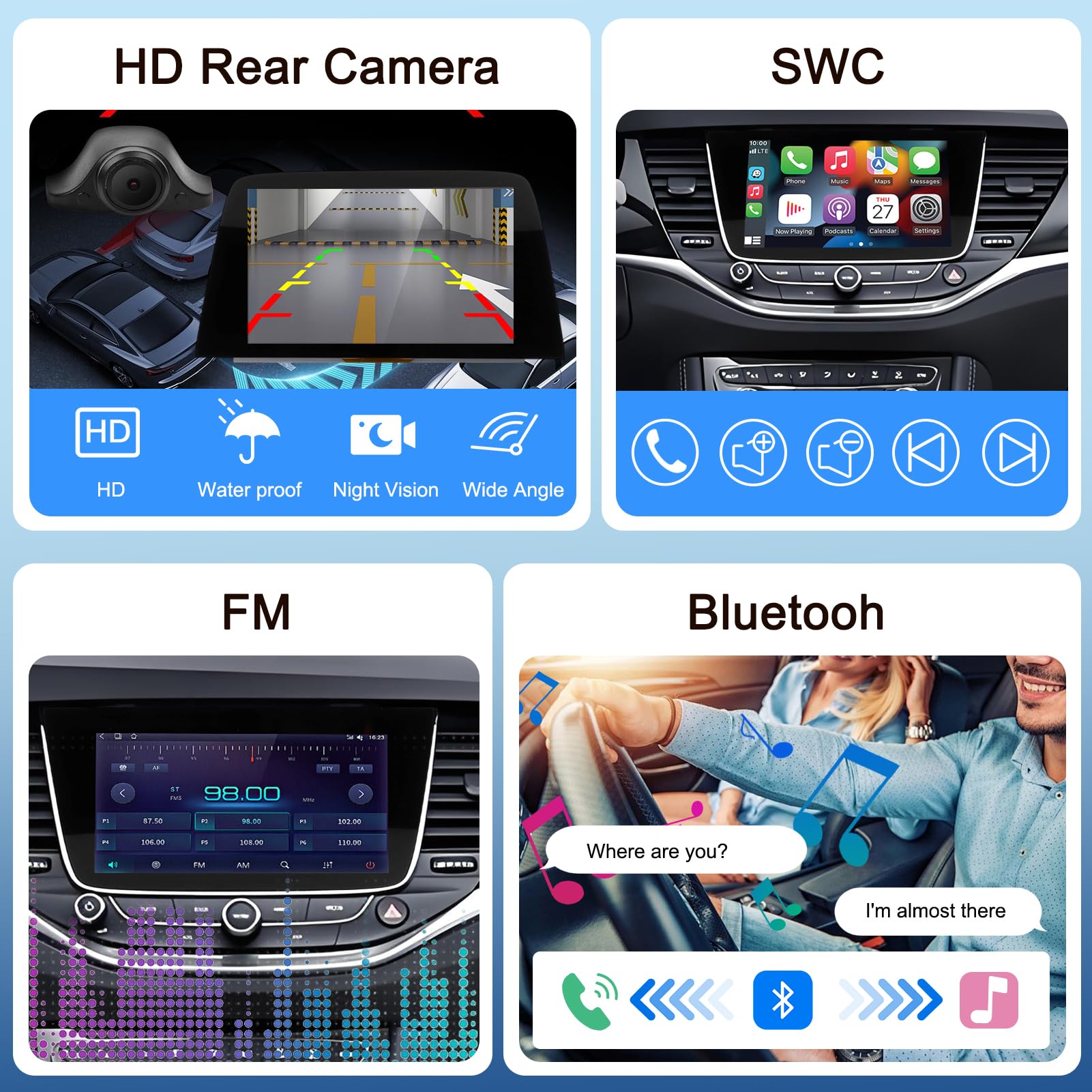 Radio Auto del Coche, Carplay Pantalla LCD IPS Pantalla táctil para Astra K2016-2018 Coche DVD GPS navegación Mapa Sistemas de Audio Manos Libres Llamada