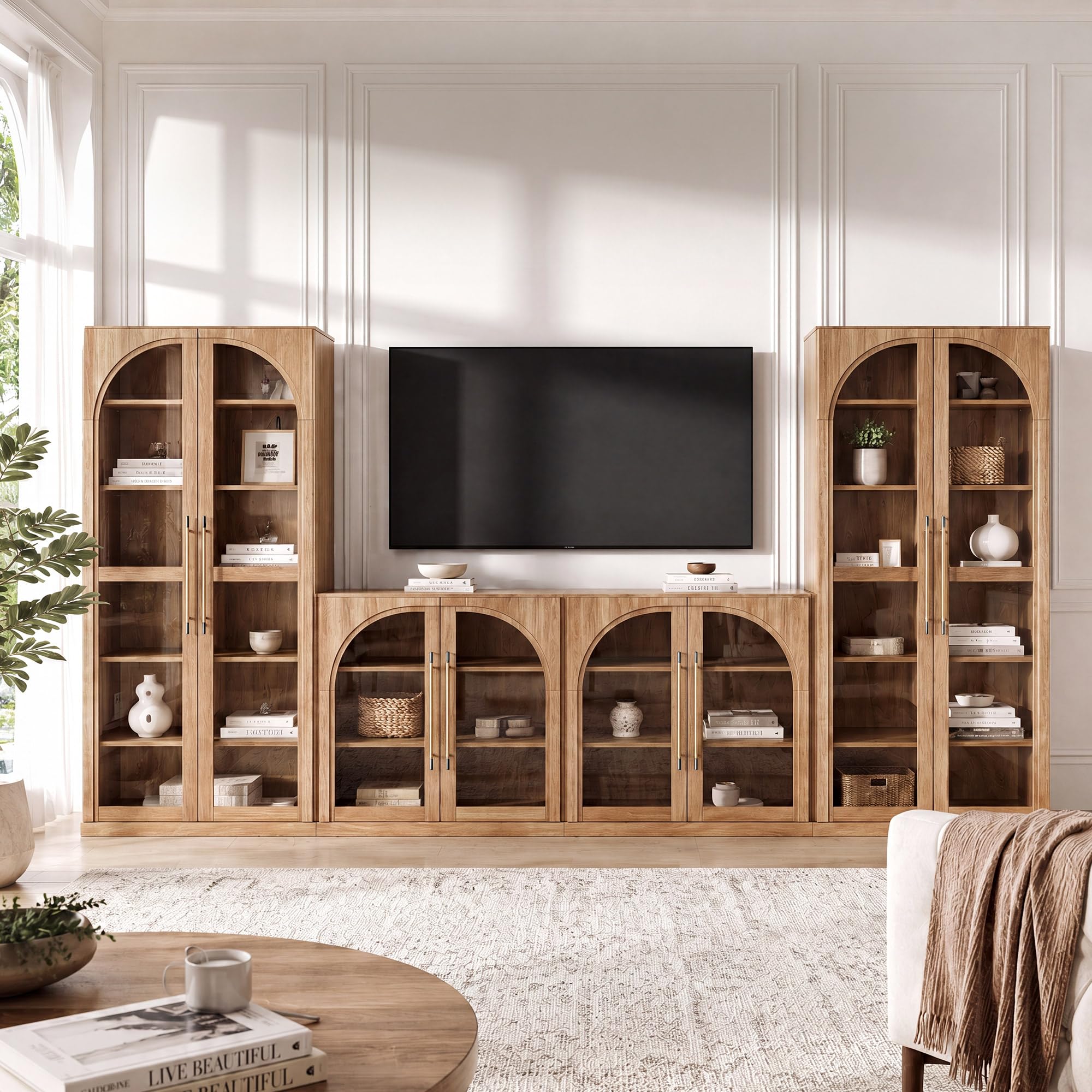 BELLEZE 4-Piece Modular TV Stand Set
