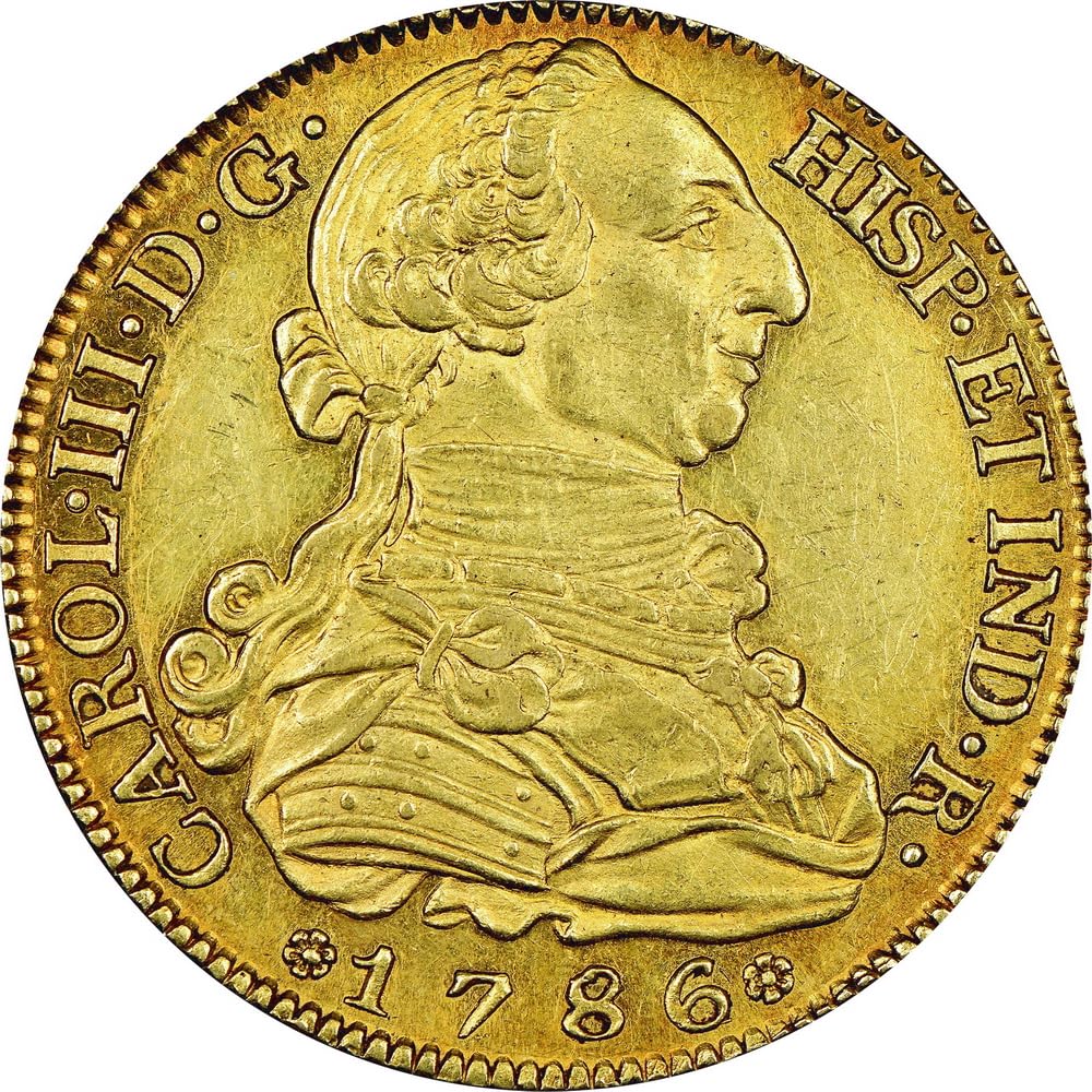 Monedas Antiguas españolas, 1786 Carlos III Moneda Oro Escudo España, Monedas Plata 8 Reales coleccionables, colección Moneda Conmemorativa para coleccionistas Raras