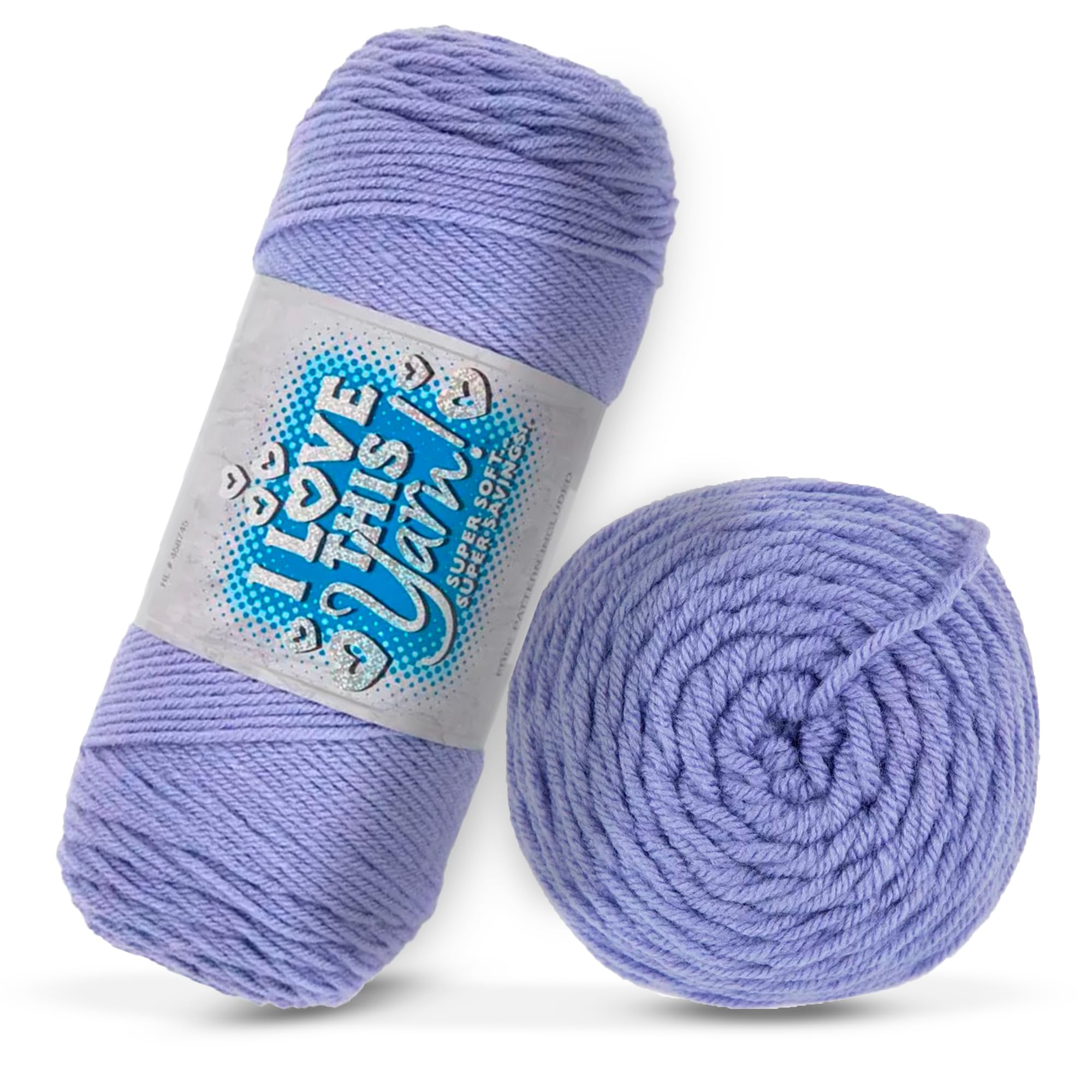 I Love This Yarn 4 Medium Acrylic Yarn for Crocheting & Knitting Soft Skein 355 Yards for Blankets, Hats & More Periwinkle