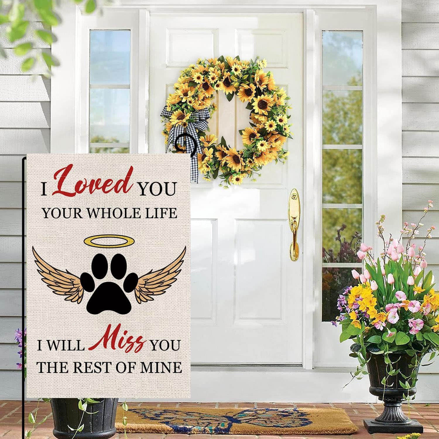 Memorial Garden Flag Vertical Double Sided Dog Paw Outdoor Yard Decoration 12.5 x 18 Inch - Image 6