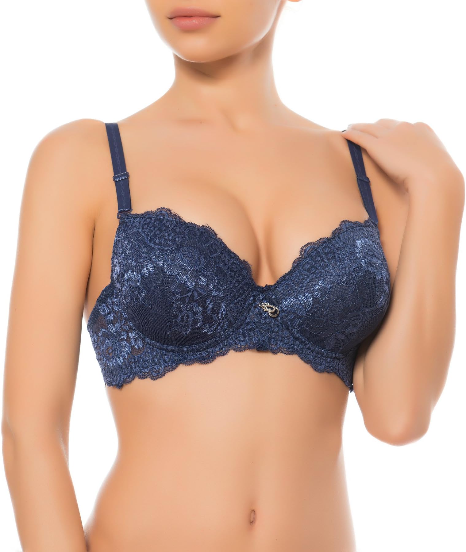 Super Boost Heavy Padded Plunge Multiway Halter Lace Push Up Bra