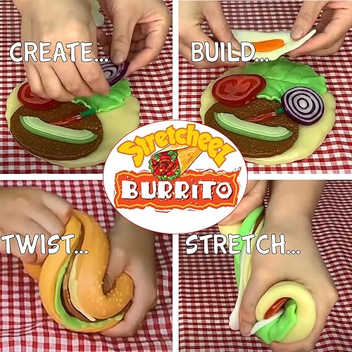 Miniatura 2 de Stretcheez Burrito  Comida de juego para niños  Alimentos y coberturas elásticos  Mezcla y combina  Colecciónalos todos  Funciona con cocinas de