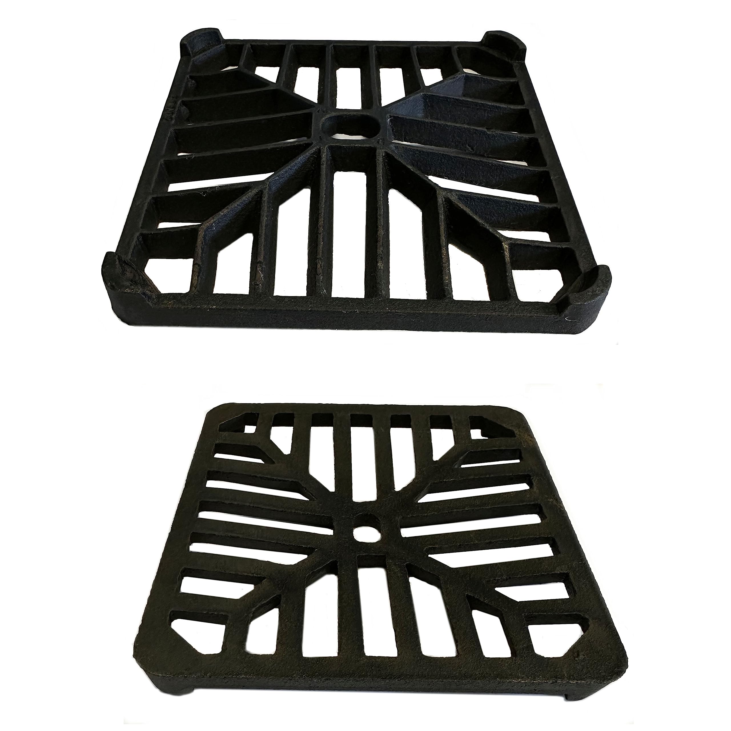 Thomas Dudley Satin Black Future Build Supplies Ltd 6" X 6" 152Mm X 152Mm 9Mm Thick Square Cast Iron Gully Grid/Grate Heavy Duty Drain Cover Black Satin Finish
