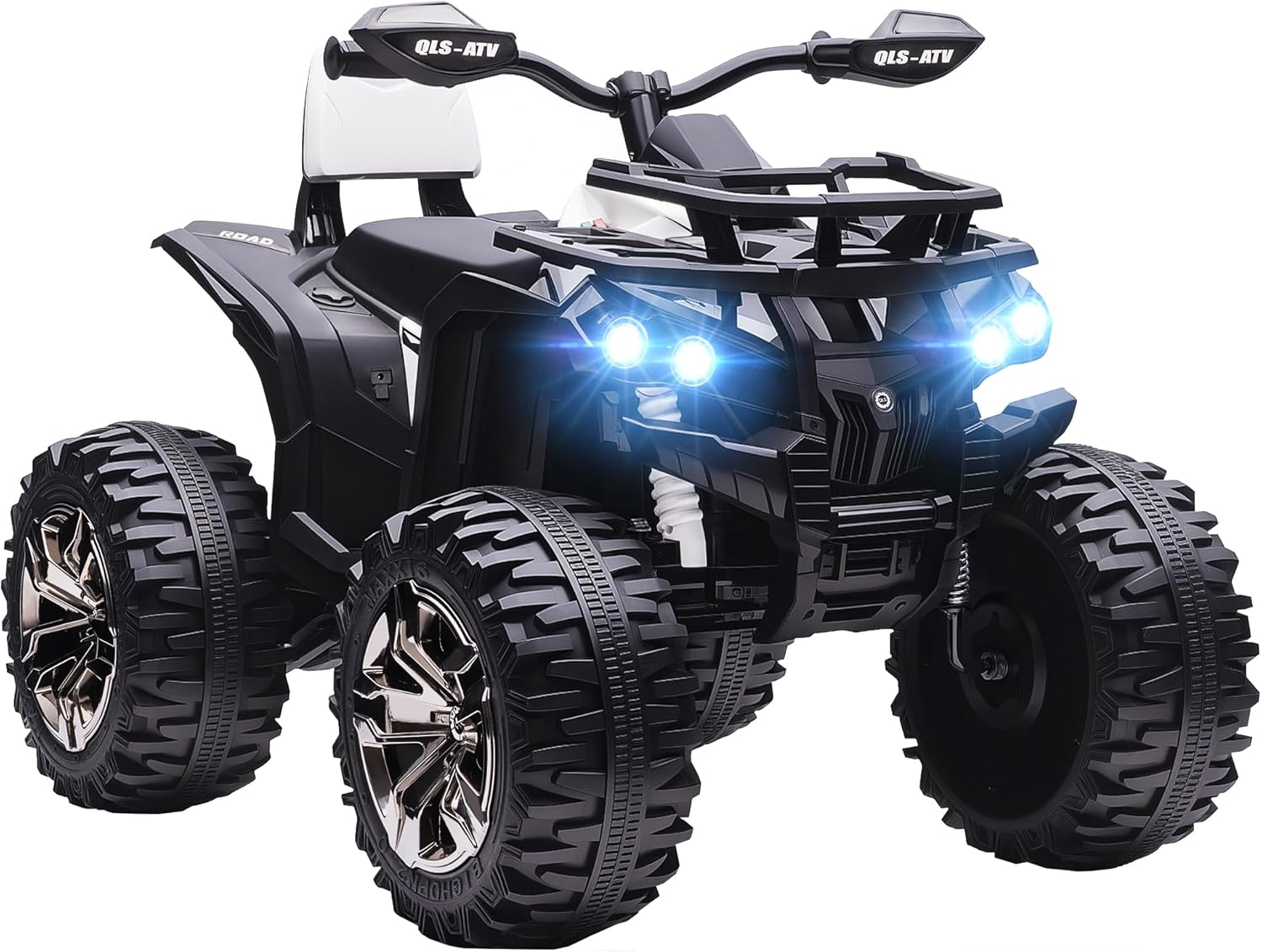 HOMCOM Quad Eléctrico Infantil 12V 10Ah blanco vista frontal lateral