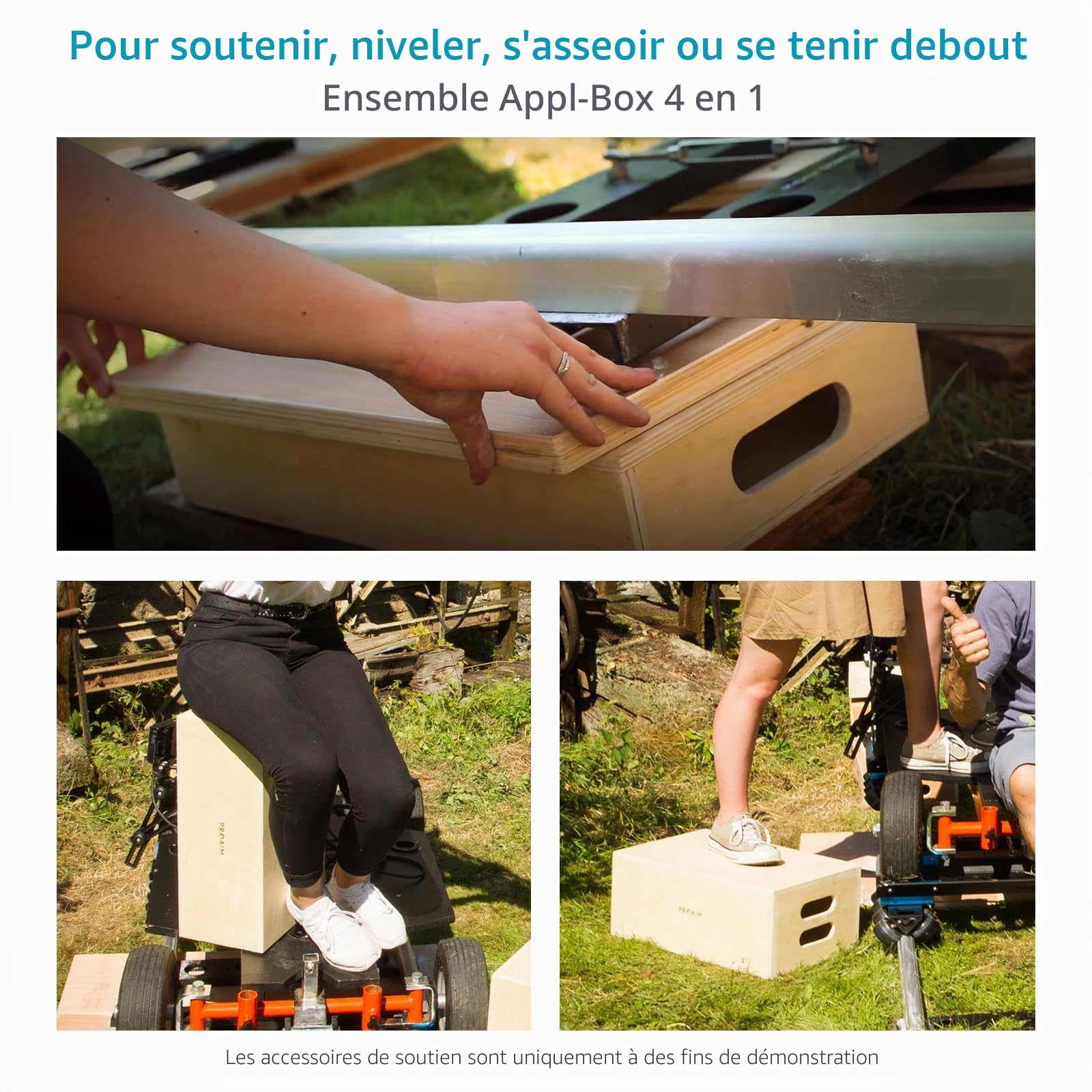 PROAIM Ensemble de 4 Boîtes APPL pour Le Cinéma, la Photographie et Le Studio – Marron Clair | Caisses 12 plis Plein, Demi, Quart et Pancake avec poignées, idéales pour caméras, accessoires et éclairages.