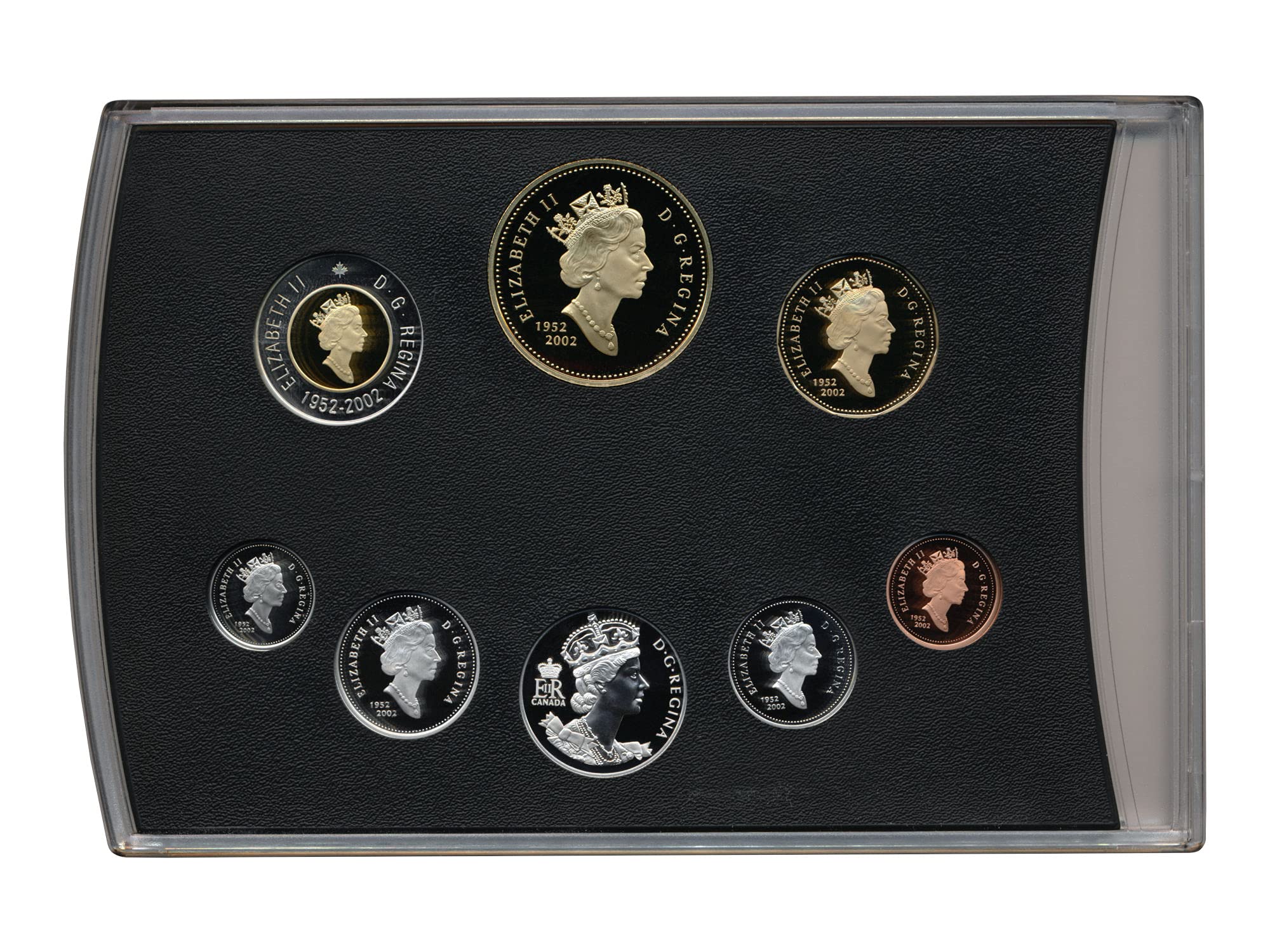〚JUBILEE 2002〛Limited Edition 250／No.64 2002 Canada Special Edition Proof Set with 8 Coins (Gold-Plated